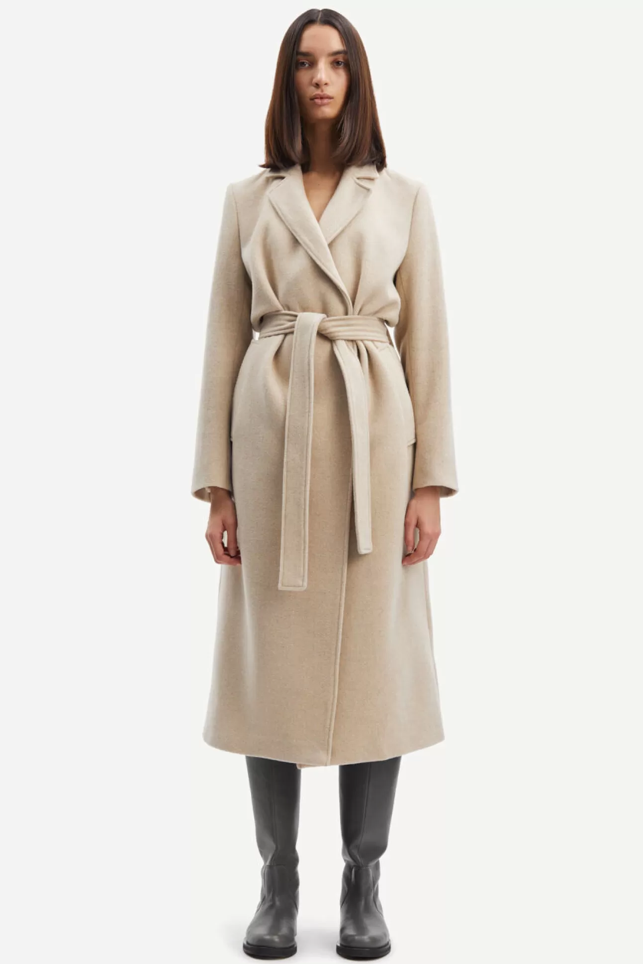 Damen Samsøe Samsøe Jacken & Mäntel | Astrid coat 11104 Beige