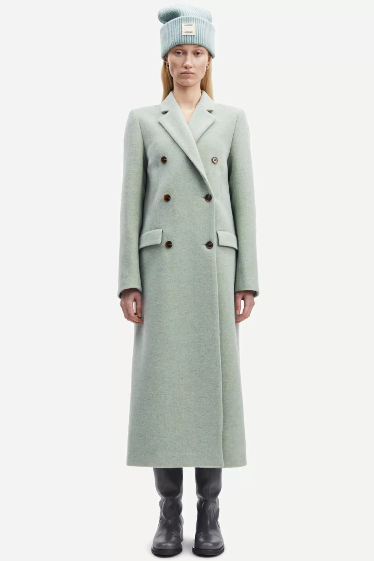 Damen Samsøe Samsøe Jacken & Mäntel | Falcon coat 11104 Misty Blue