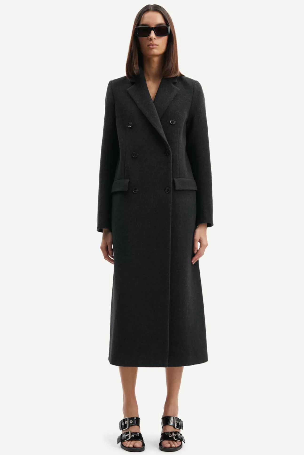 Damen Samsøe Samsøe Jacken & Mäntel | Falcon coat 11104 PHANTOM