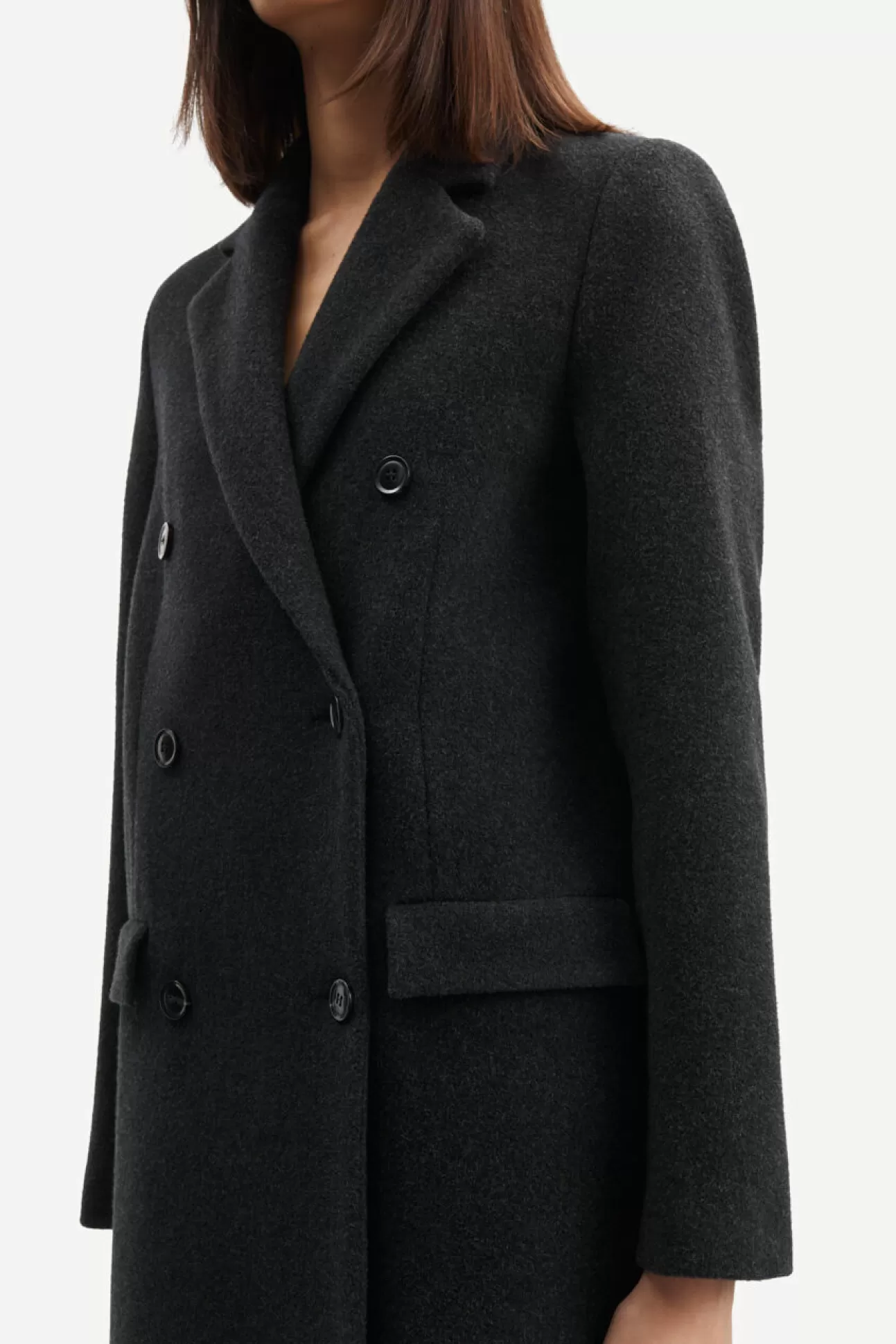 Damen Samsøe Samsøe Jacken & Mäntel | Falcon coat 11104 PHANTOM