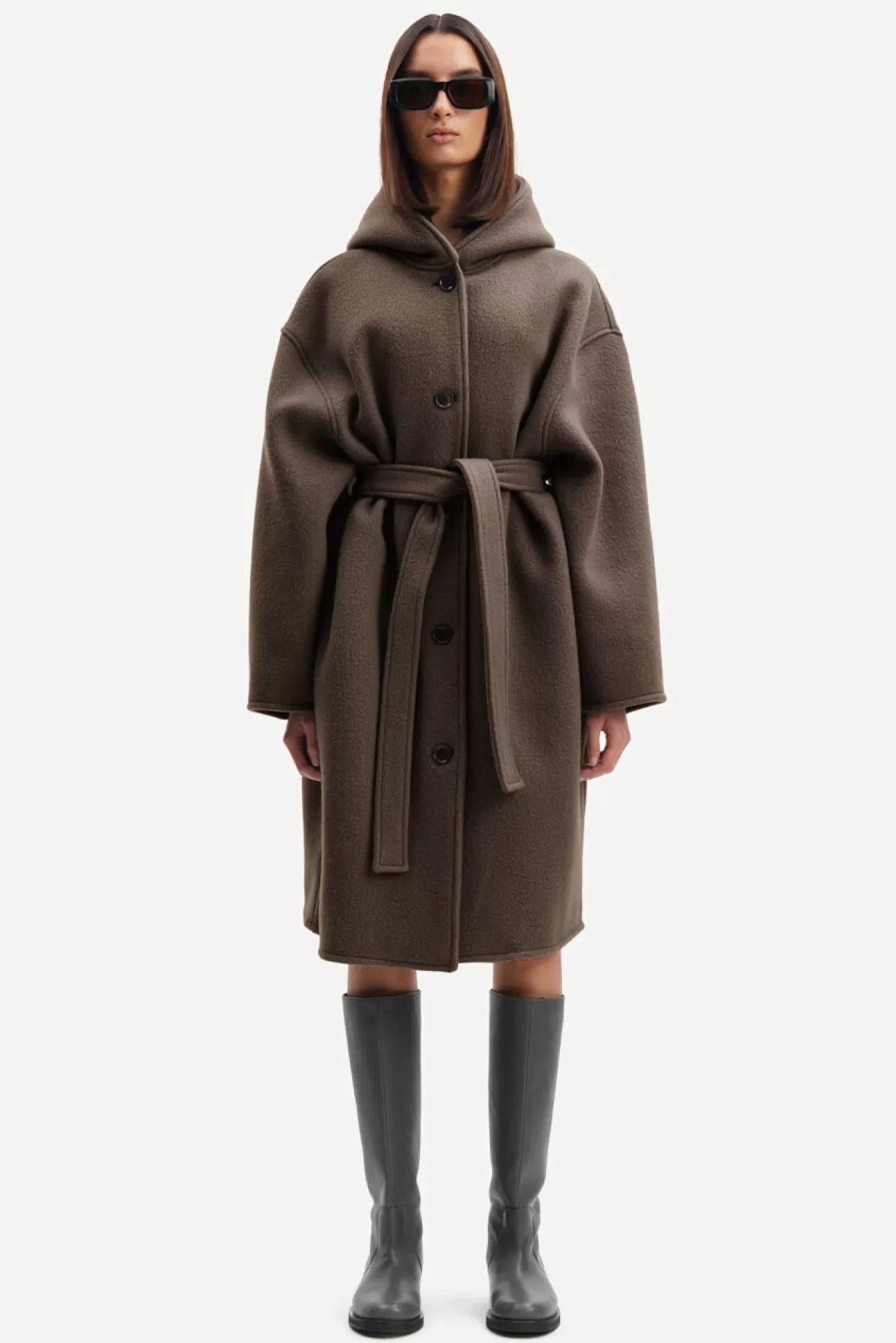 Damen Samsøe Samsøe Jacken & Mäntel | Hanneli Coat 14881 Major Brown